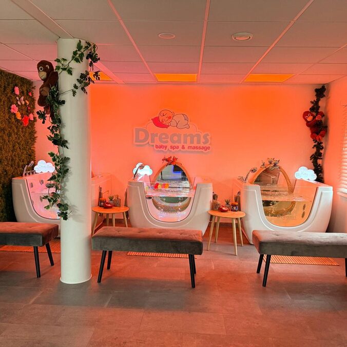 De sfeervolle float-ruimte van Dreams Baby Spa